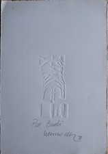 Berrocal Miguel Ortiz Kaligraphie "MINI DAVID" 1971 34x24 Signiert Mit Widmung