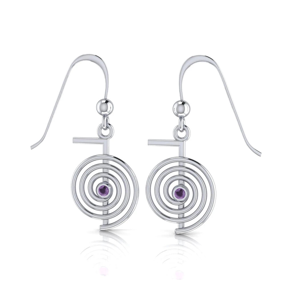 Orecchini Spirituali In Argento Sterling 925 Reiki Healing Scelta Di Gemma