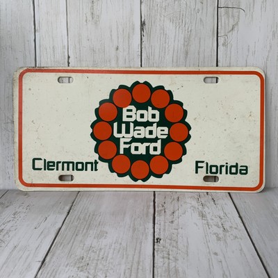 Bob Wade Ford Dealer Advertising License Plate Clermont ...