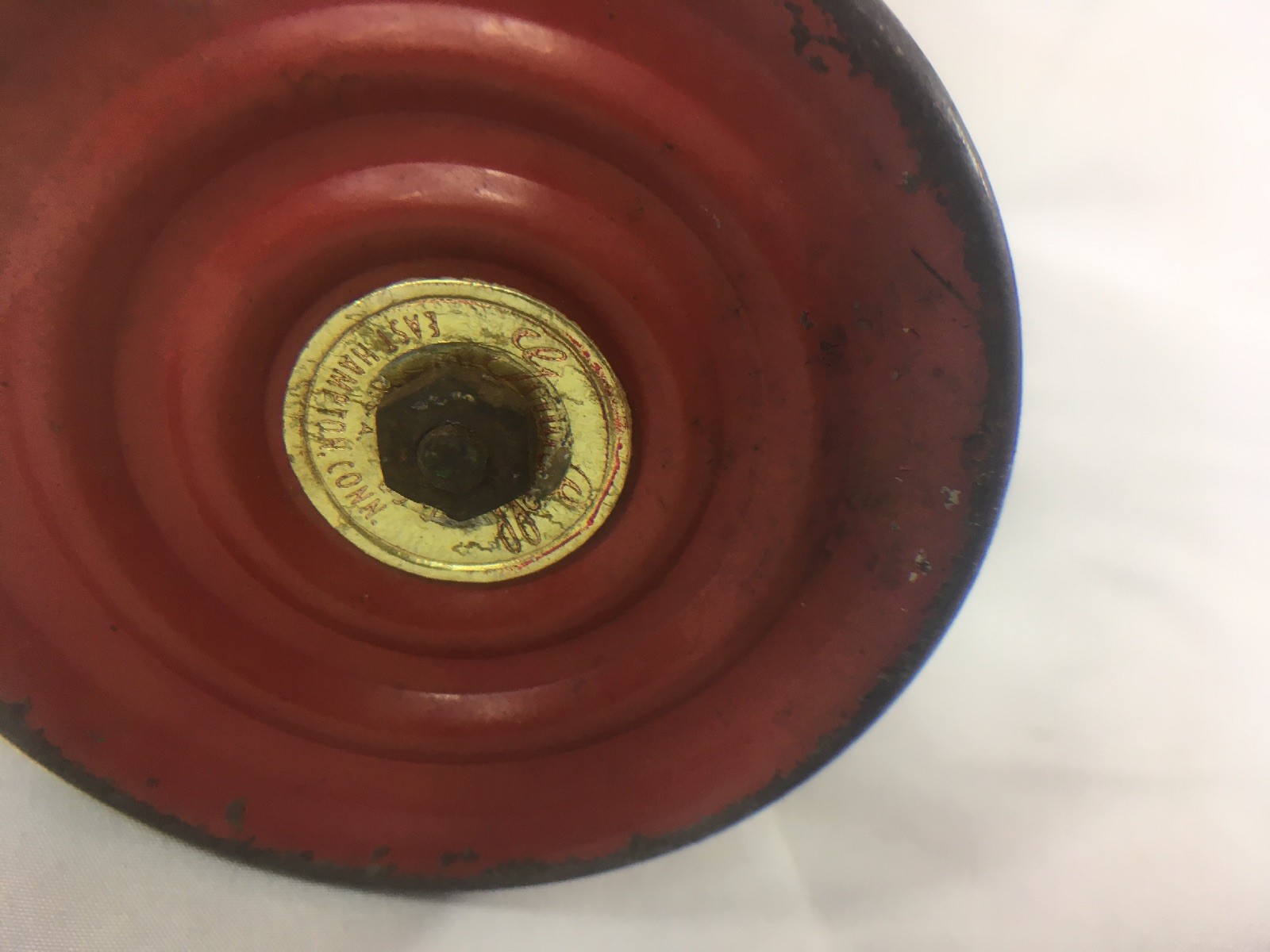 THE GONG BELL MFG. CO. EAST HAMPTON CONN. DUTCHIE DOG 230 PULL TOY