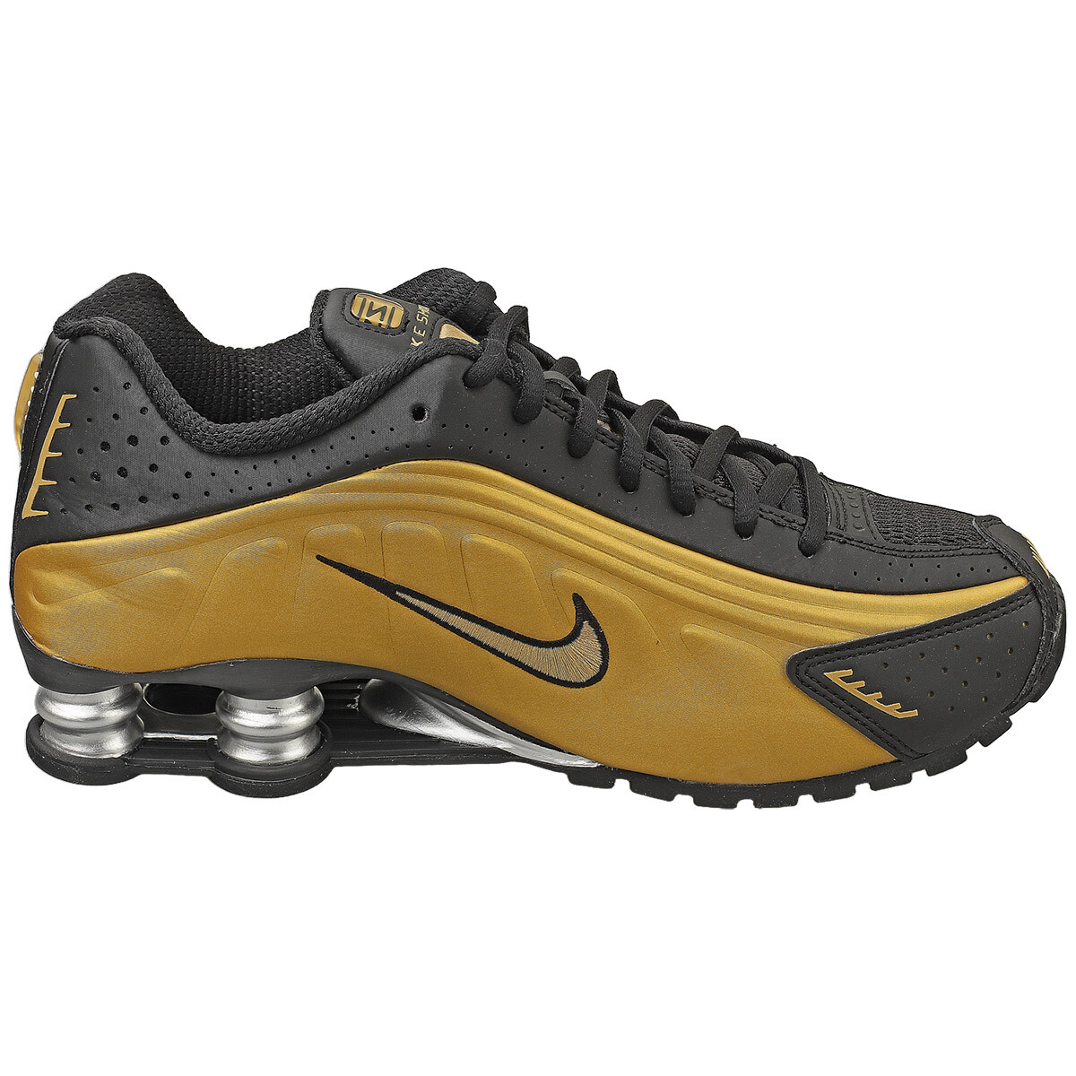 Nike Shox R4 Womens Fashion Sneakers in Black Gold - 7.5 US | eBay