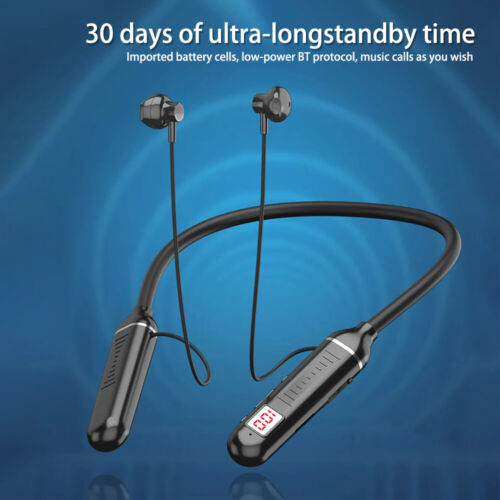 Bluetooth 5.3 Wireless Neckband Earphones Headphones Headset Support 32GB TF NEU - Bild 18 von 21