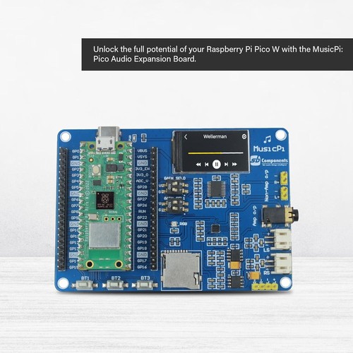 Scheda di espansione audio MusicPi con Raspberry Pi Pico con display LCD da 1,14 pollici - Foto 5 di 8