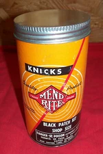 Unused Knicks Mend Rite Tire Repair Tin Can Box Gas Filling Station Old Vintage