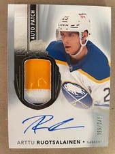 2021-22 UD The Cup Rookie Auto Patch Arttu Ruotsalainen /249 Sabres