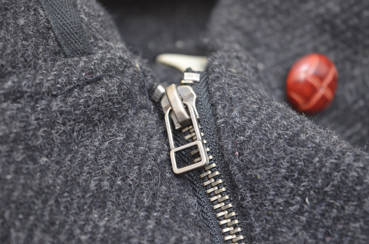 WOOLRICH Vintage Style 'Century Duffle' Long Wool Toggle and Zip