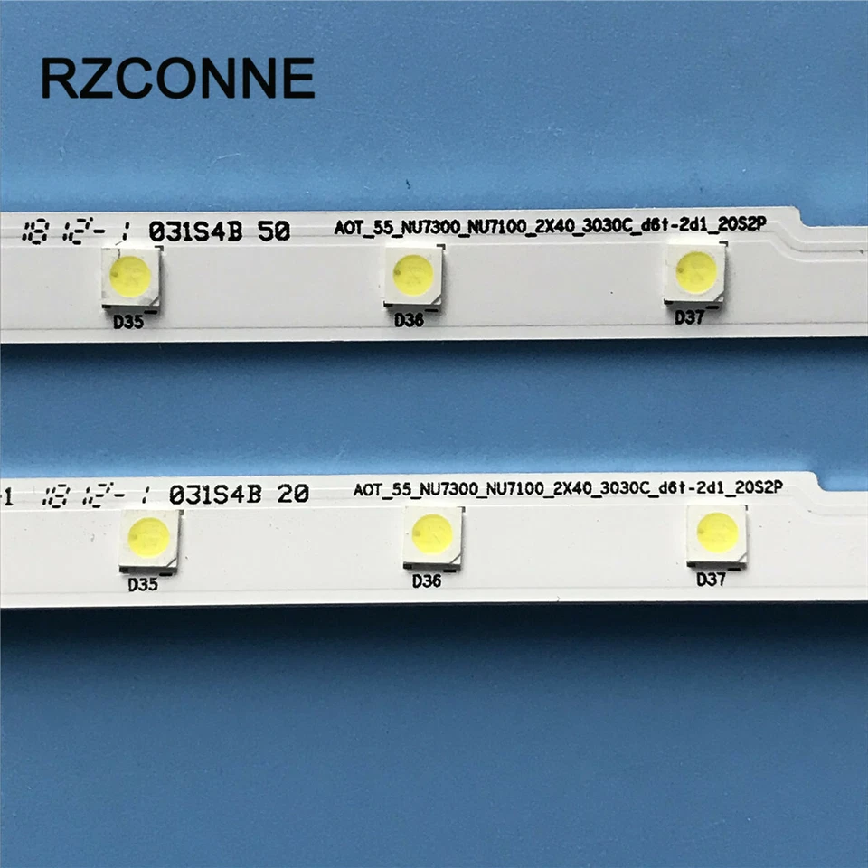 2pcs LED strip for BN96-45913A BN61-15485A UA55NU7400 UE55NU7105 55NU710C - Image 3 of 4