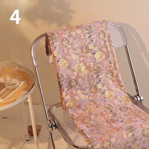 Brokat Damast Stoff Kunstseide Satin Bestickt Japanisch Blumenmuster 150 100cm - Bild 8 von 17
