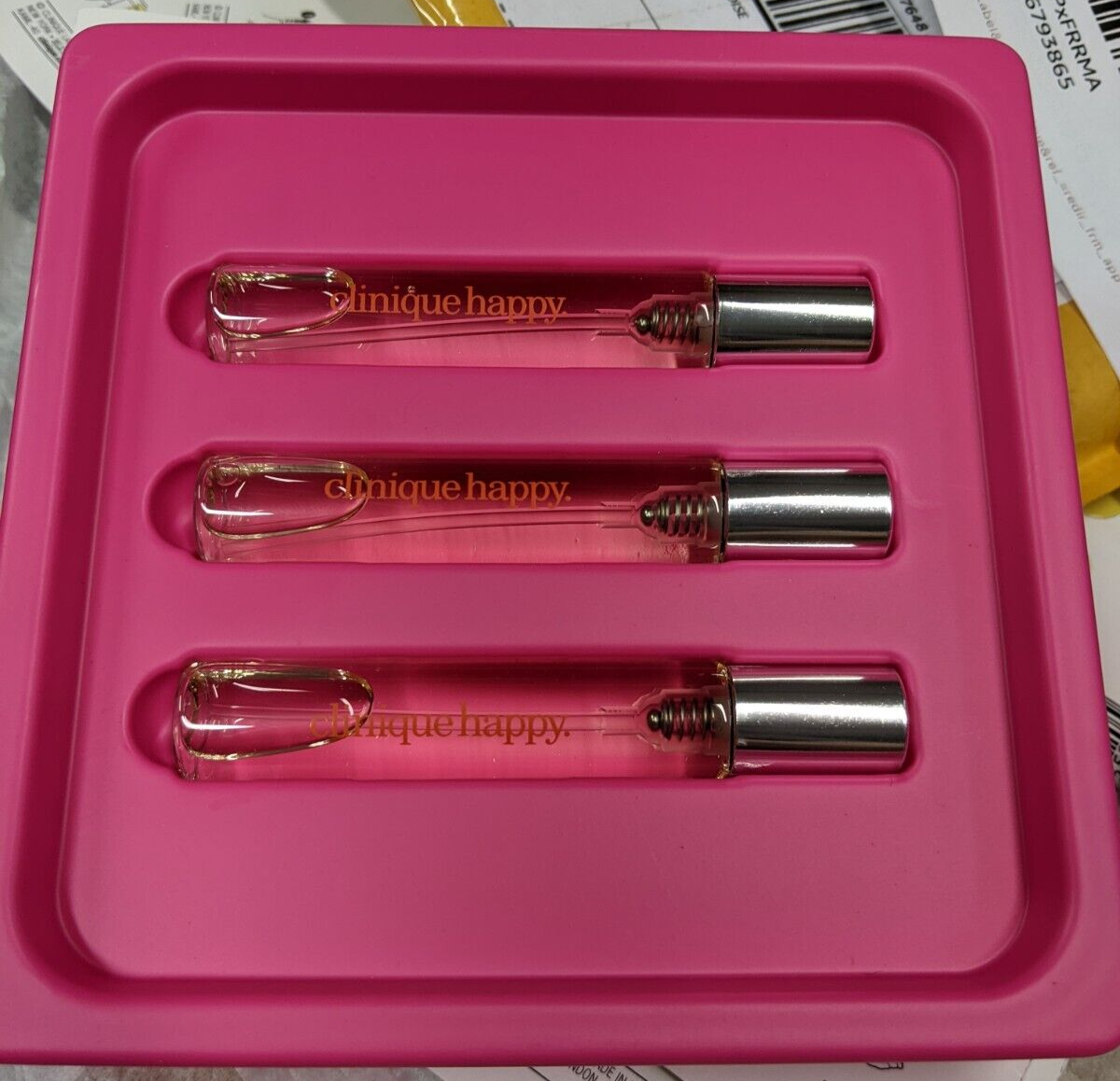 Lot of 3 Clinique Happy .17 oz/5 Ml Parfum Spray Authentic Travel Size