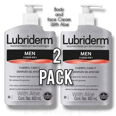 2 pack Face and Body Cream with Aloe  Lubriderm Men 3 en 1 Light Ligera