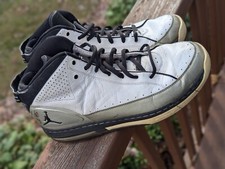 Scarpe da basket Nike Air Jordan Flight School da uomo taglia 13 bianco grigio nero