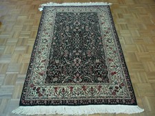 4 X 6 Hand Knotted Fine Kirman Oriental Rug Green G550