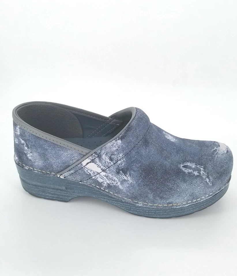 8068 Dansko Womens Professional Leather Denim Clog Size 40 EU 9.5-10 US - Image 2 of 4