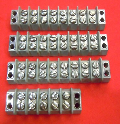 Molded Phenolic Gray Barrier /Terminal Boards   Quantity 4