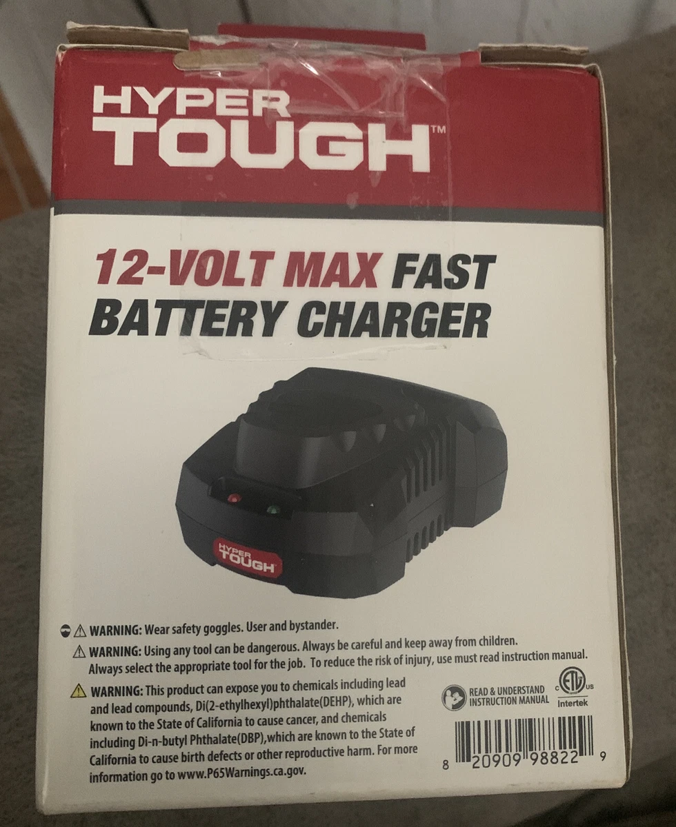 Hyper Tough 12 Volt Max Fast Battery Charger for 12V Lithium Ion