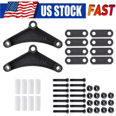SPARKWHIZ Heavy Duty Steel Tandem Trailer Axle Shackle Kit For Double Eye Spring