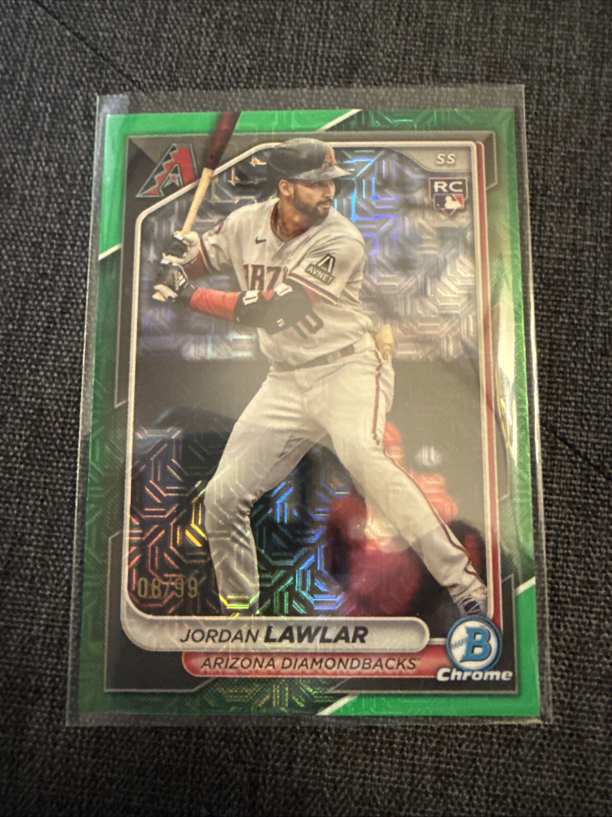 2024 Bowman Chrome - Green Refractor #55 Jordan Lawlar 08/99 (RC) Mega box