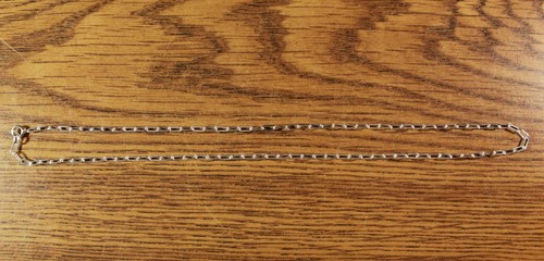 Sterling Silver Chain 17.5" flat paperclip links - Picture 4 of 6