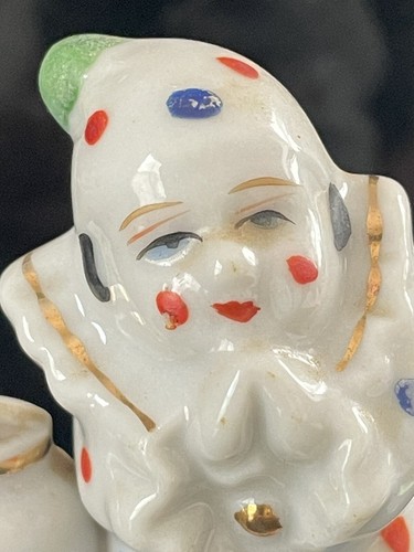 Vintage PORCELAIN Clown Flapper Girl Vase Toothpick Holder Occupied Japan - Picture 7 of 9