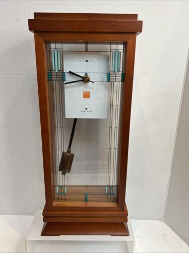 Bulova Willits Frank Lloyd Wright Mantel Clock, 16 inches Walnut Finish