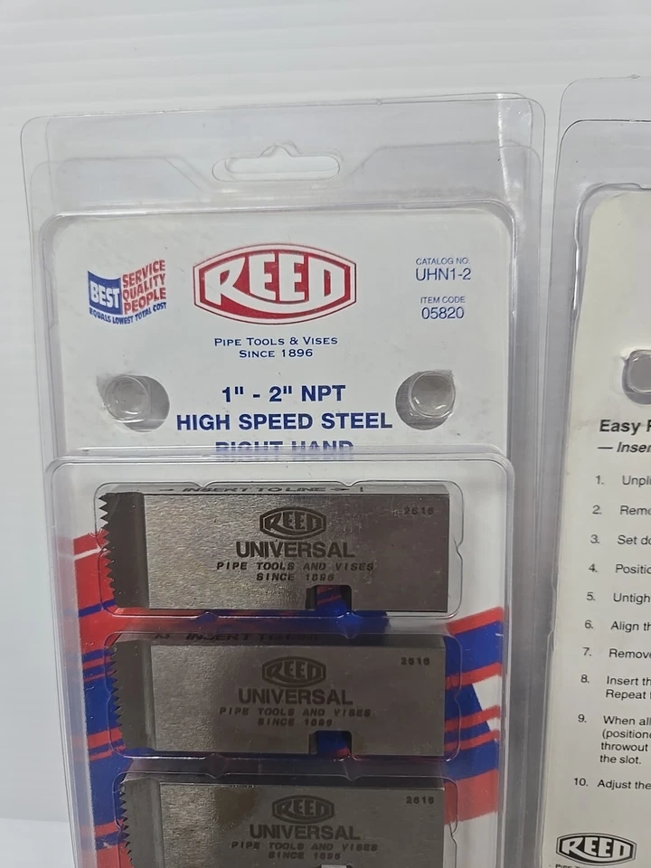 REED UHN 1-2 UNIVERSAL Pipe DIE - NPT HS STEEL 1"-2"NPT Item Code 05820 (New). - Image 3 of 4