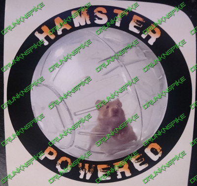 HAMSTER ANGETRIEBEN 1X LUSTIGER KLEINER MOTOR AUTO AUFKLEBER GEHACKT 1.0 1.2 1.4 EURO DUB 