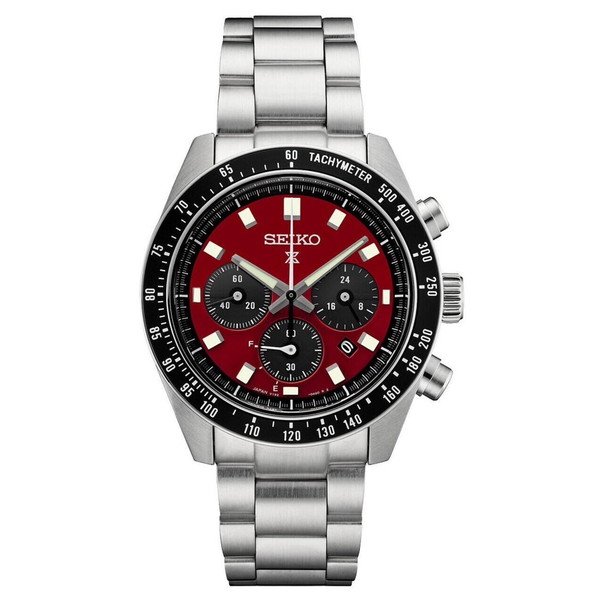 New Seiko Prospex Speedtimer Red Dial Watch SSC927 SOLAR
