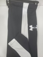 Girls Kids Youth Under Armour ColdGear NEW Black White Pants NEW Loose Medium