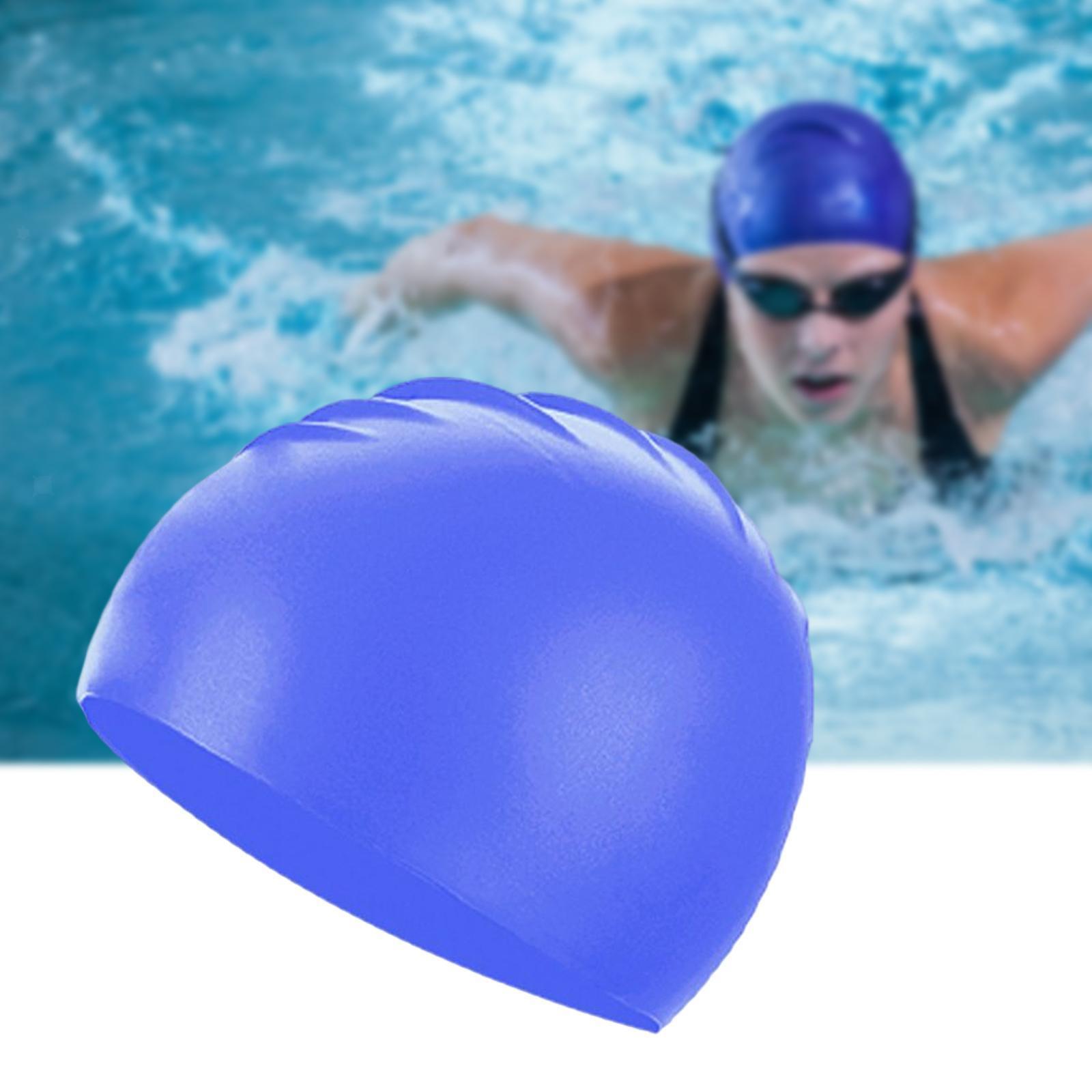 4x Silicone Swim Caps Swimming Caps Keep Hair Dry Summer Durable