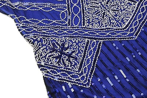 1920s Gatsby Sequin Fringed Paisley Flapper Dress with 20s Accessories Set - Picture 10 of 41