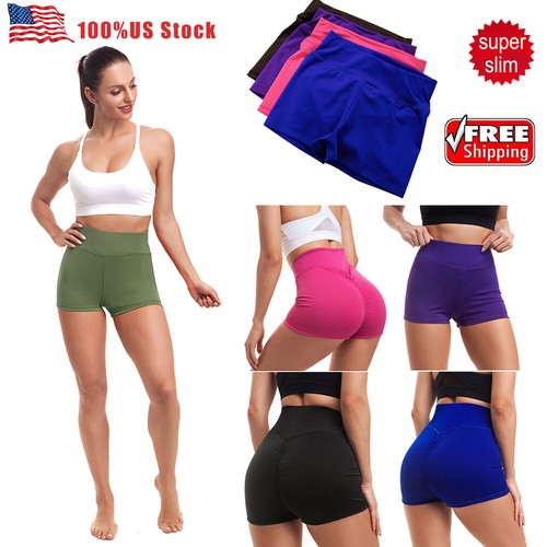 Women Casual Workout Cotton Yoga Shorts 