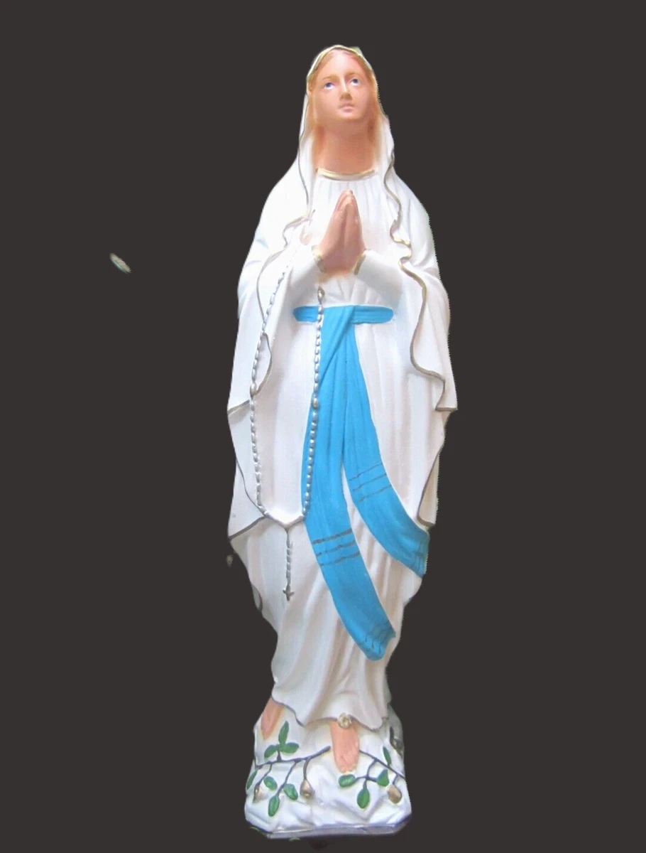 Statue Maria v Lourdes Kunsthandwerk Ferrari & Arrighetti Marmorharz 31 cm alt