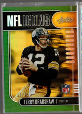 2019 Absolute NFL Icons Spectrum Green #17 Terry Bradshaw /25 