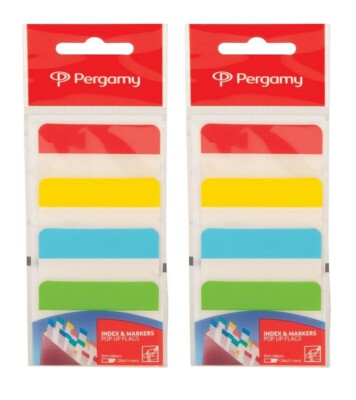 2 x Pergamy Haftnotizen farbig sortiert 38 x 51mm Index Page Marker 6x4 Farben *