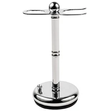 Parker Safety Razor's Heavyweight Chrome STRAIGHT Razor & Shaving Brush Stand