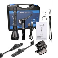 Full Kit 1600M Long Range 4800LM Tactical Hunting Flashlight Dual Switch Torch