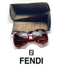 NEW Fendi Pequin Red 504 FS5254 Sunglasses Brown Lenses Authentic