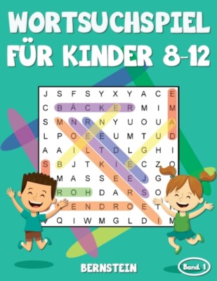 Bernstein - Wortsuchspiel fr Kinder 8-12  200 Wortsuchrtsel fr Kind - X555z