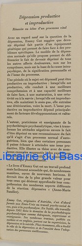 Dépression productive et improductive Réussite ou échec d'un processus vital - Picture 6 of 6