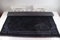 ASIATIC ZEHRAYA GREY BLACK VELVET BORDER RUG 120x180CM - ZE03