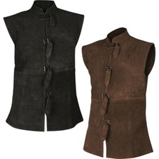 Hot Men's Retro Medieval Cosplay Steampunk Vest Renaissance Sleeveless Shirt New
