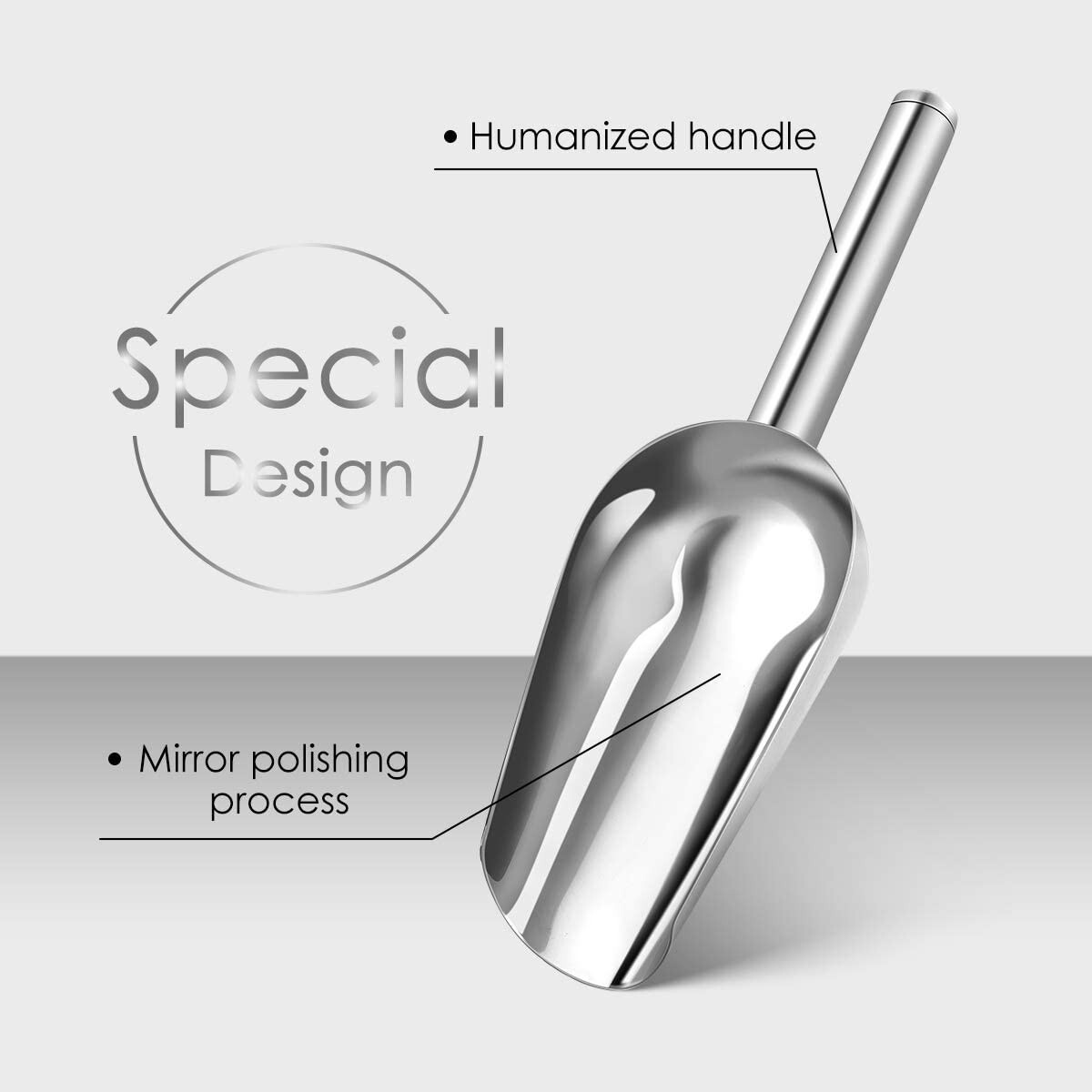 12 Oz. BonBon Aluminum Ice Scoop Dry Goods Bar Scooper High Grade Commercial Sco