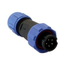 Weipu SP1310/P5I-N - 5 Pin Male Connector IP68 without Cap 5A - 13mm - Threaded