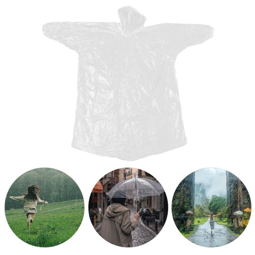 10 ventes exceptionnelles Pcs Imperméable En Plastique Ponchos De Pluie Pour Adultes Manquer Femme