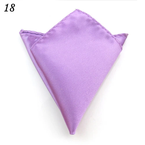 4Pcs Plain Pocket Square Wedding Mens Satin Solid Handkerchief Hanky Jacket Suit - Picture 20 of 31