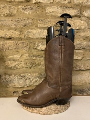 Vintage Abilene braune Damen-Western-Cowboystiefel aus Leder UK 5,5 US 7,5
