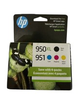 4-Pack HP Genuine 950XL Black & 951 Color Ink OfficeJet Pro 8100 Sealed Box