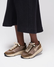 Golden Goose Woman Running Sole Sneaker Olive...