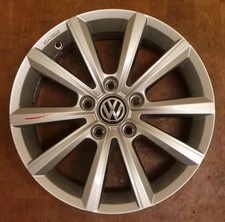 1x Alufelge 16 Zoll 6.5" 5x112 42ET Glanz Silber 3G0071496 VW Passat Rim Wheel