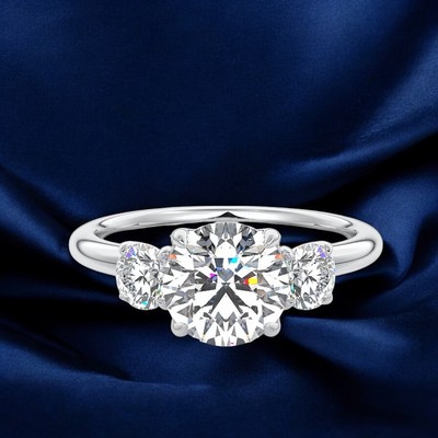 2,5 Karat IGI-zertifizierter Verlobungsring runder Diamant im Labor gezüchtet...